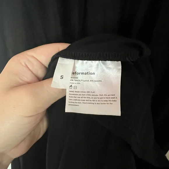 Reformation Rou Midi Fit & Flare Dress – Size Small, Classic Black - Picture 7 of 8